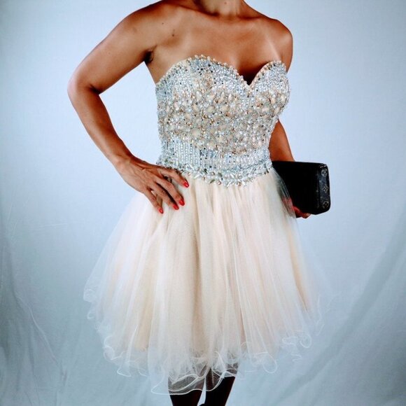 Terani Couture Jeweled Formal Strapless Dress $407 - Picture 8 of 9